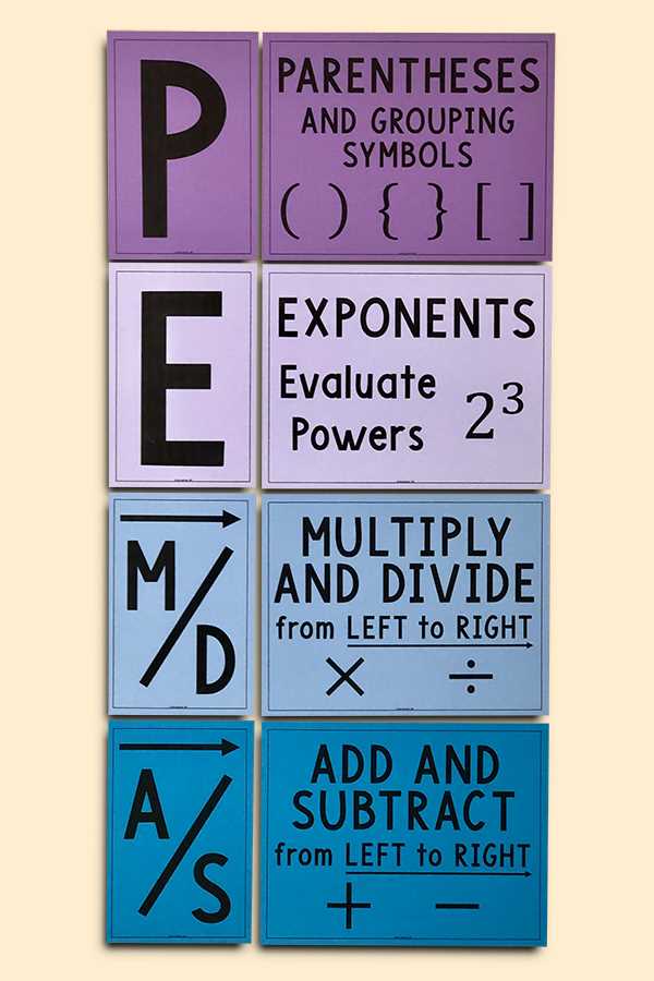 pemdas poster free printable