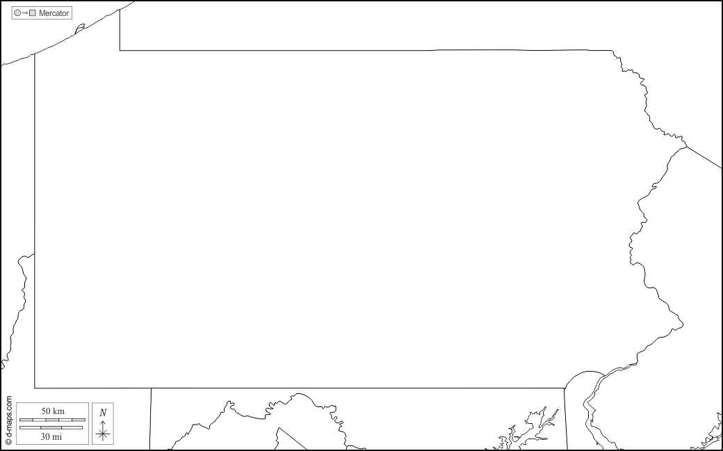pennsylvania printable map