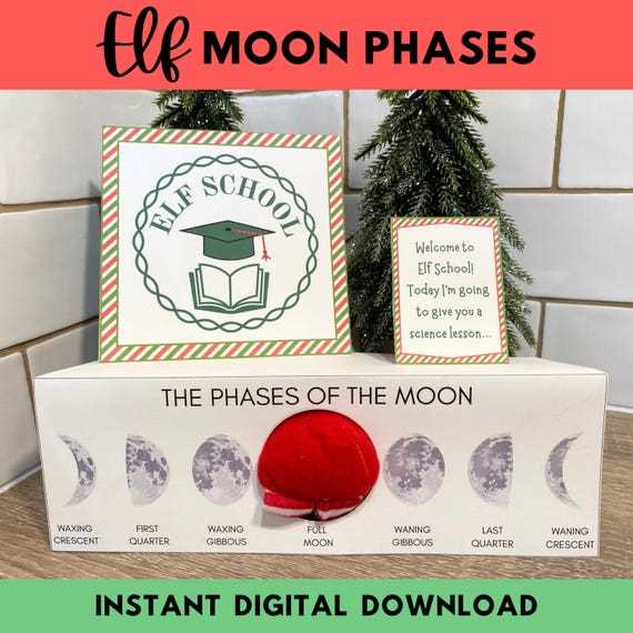 phases of the moon elf printable free