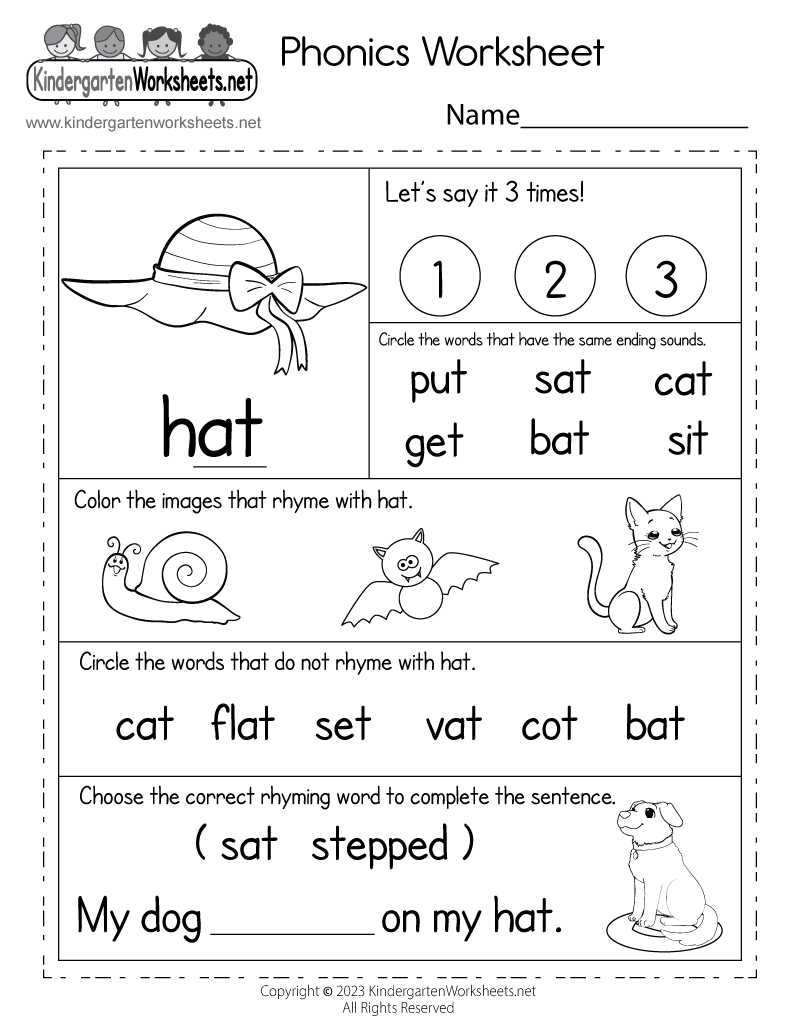 phonics worksheets printable