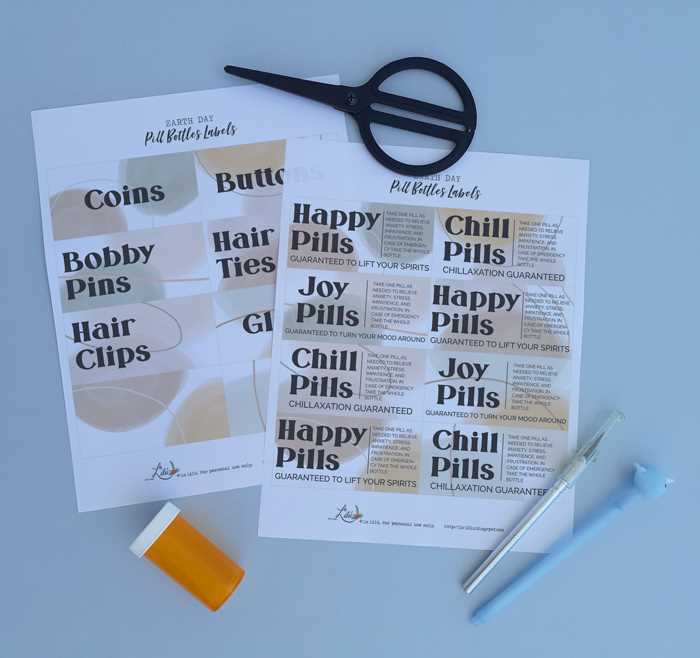 pill case labels printable free