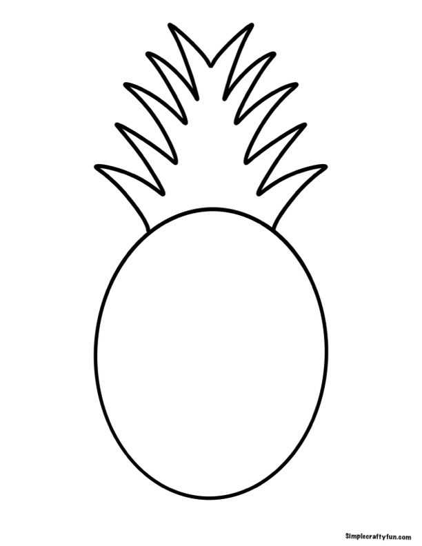 pineapple template printable