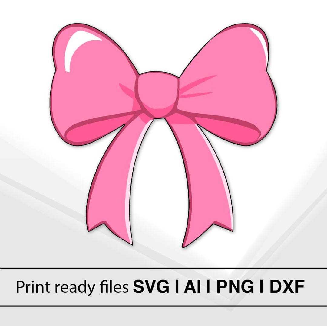 pink bow printable