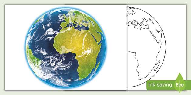 planet earth template printable