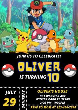 pokemon birthday invite free printable