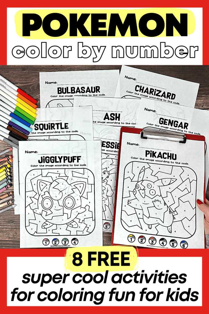 pokemon color by number free printable