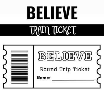 polar express ticket free printable