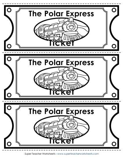 polar express ticket free printable