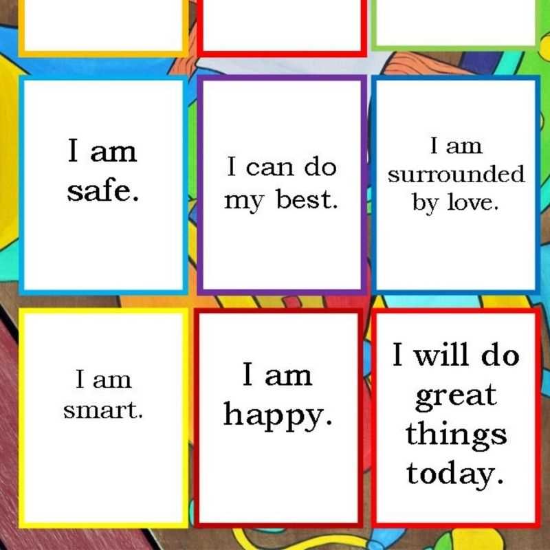 positive affirmations for kids printable