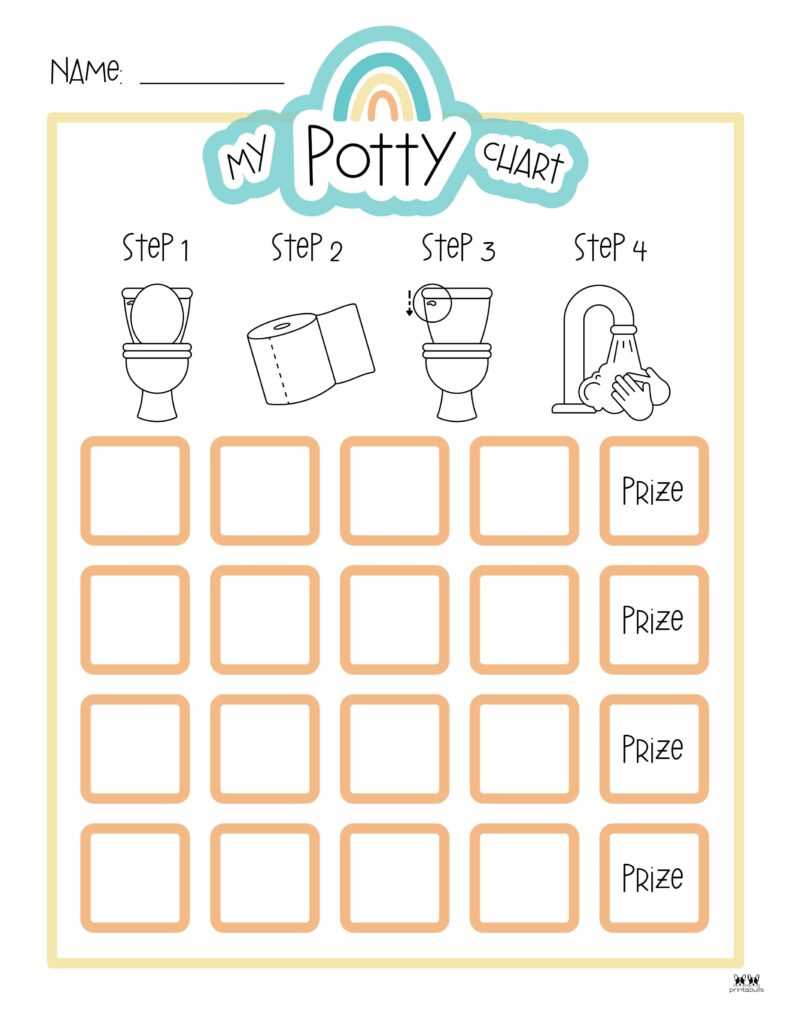 potty training printable sticker chart