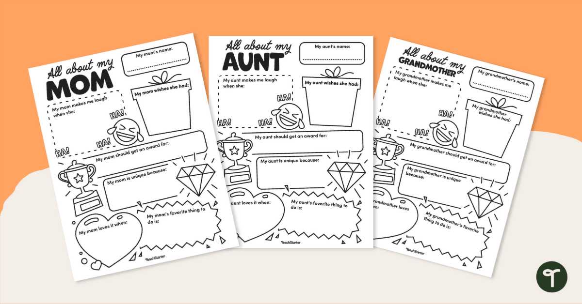 preschool all about my mom printable