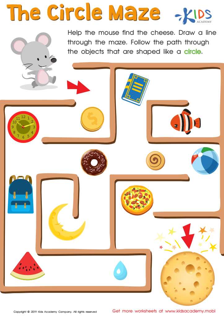 preschool maze printable
