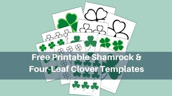 printable 4 leaf clover template