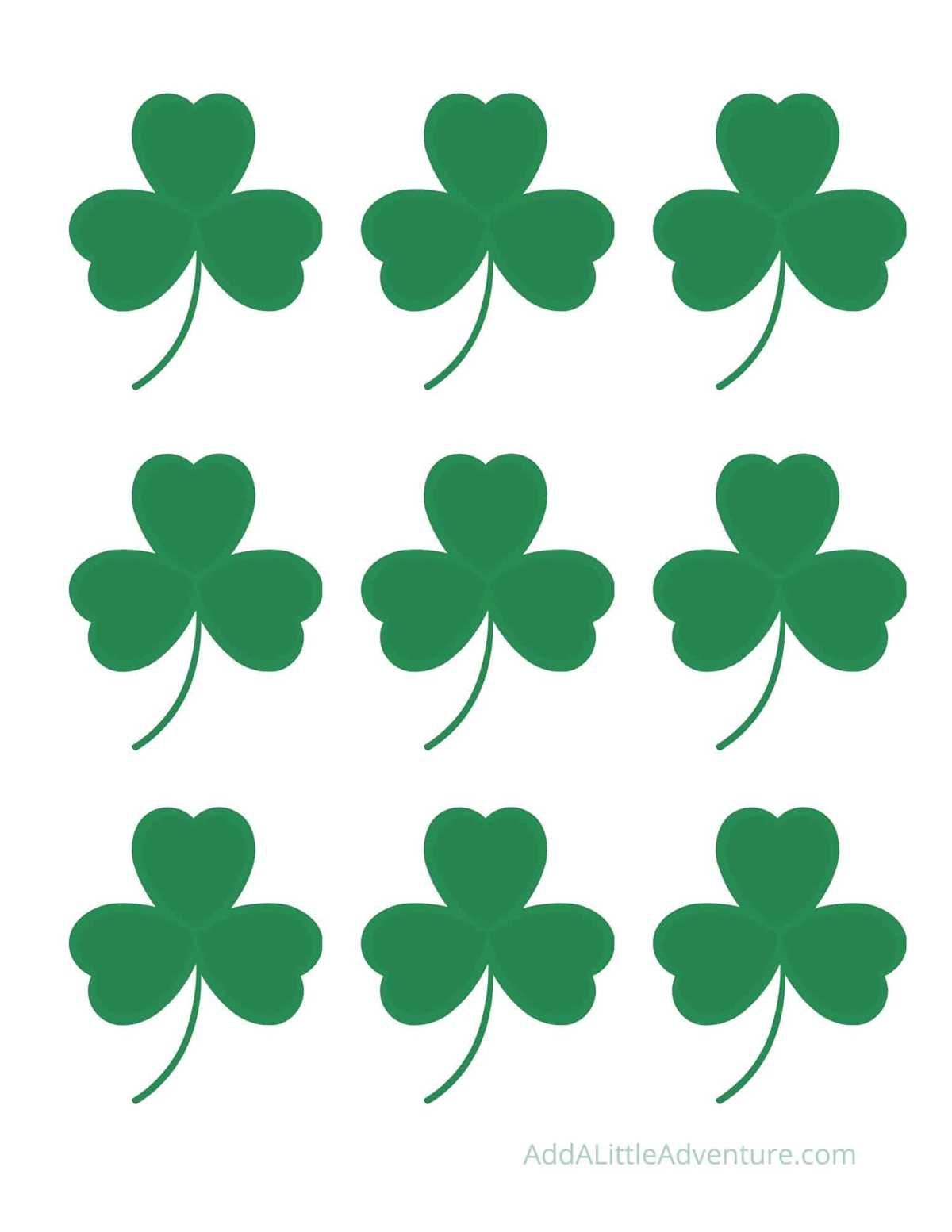 printable 4 leaf clover template