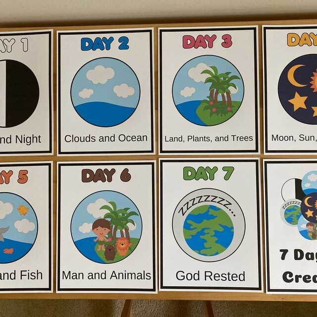 printable 7 days of creation pictures