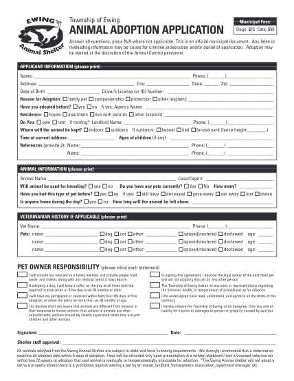 printable adoption papers