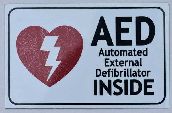 printable aed signage