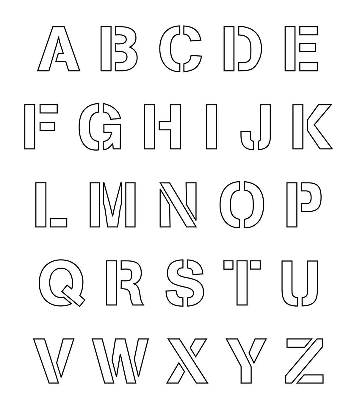 printable alphabet letter stencils