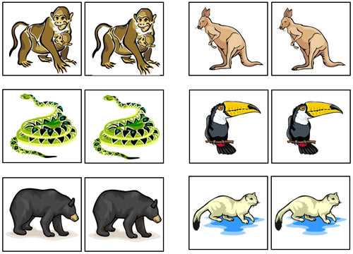 printable animal matching game