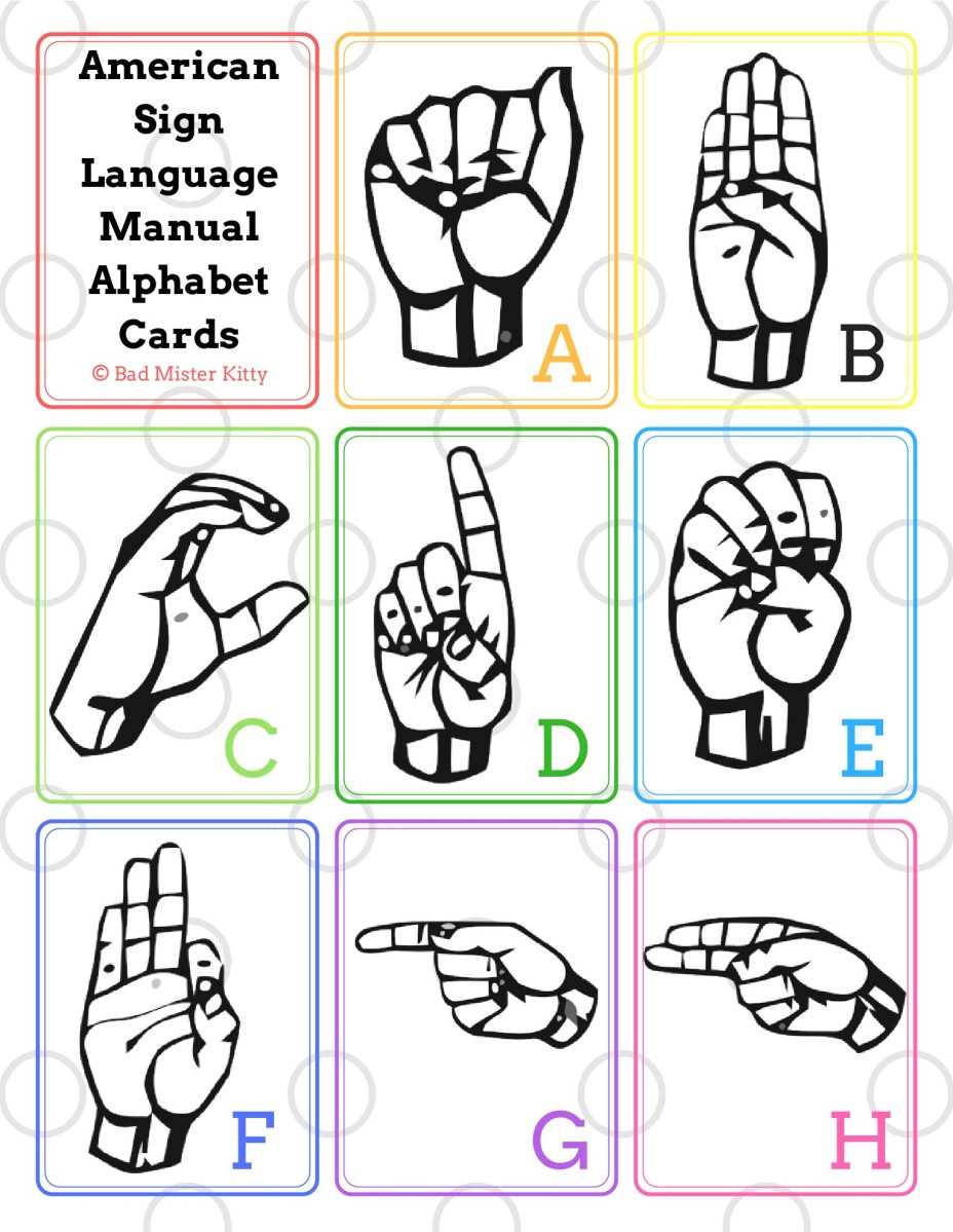 printable asl flash cards