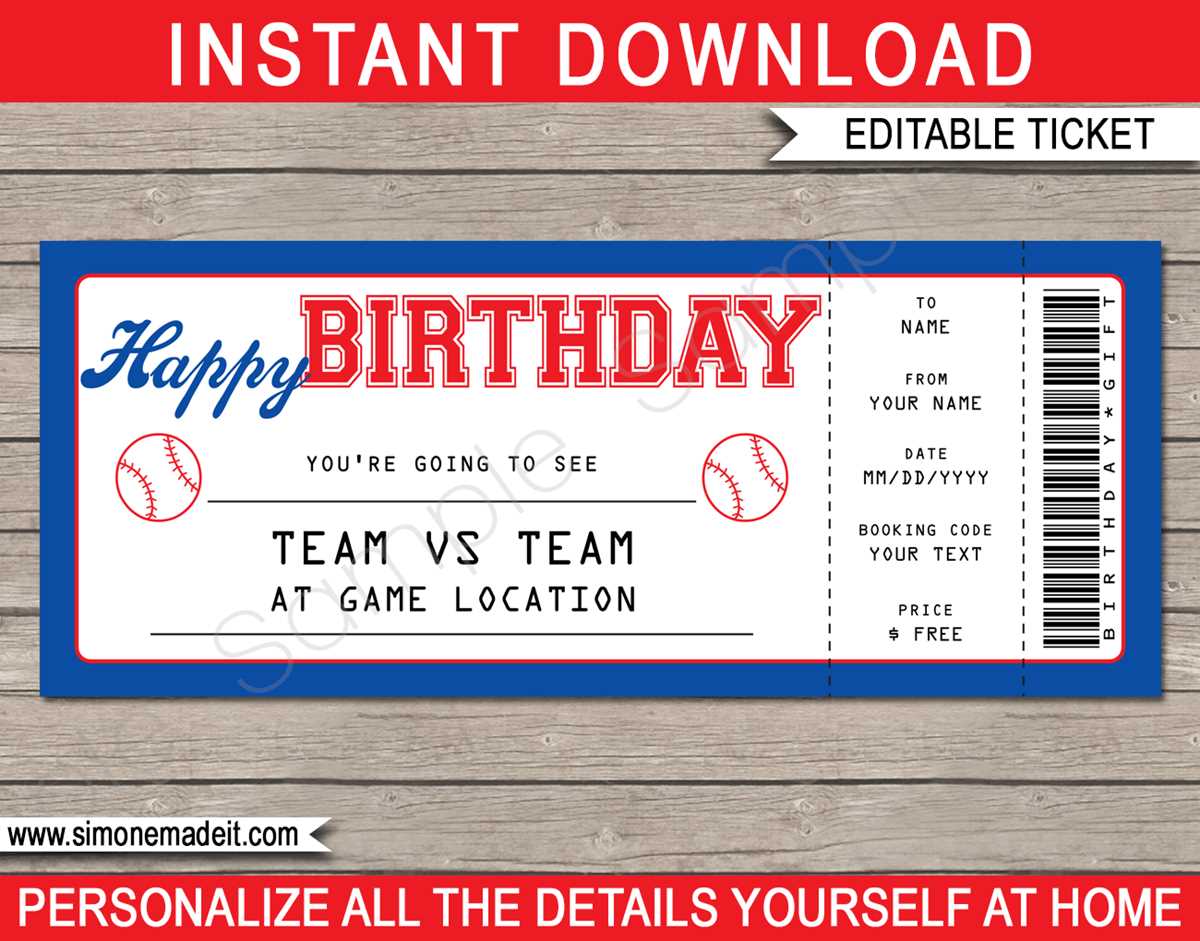 printable baseball tickets