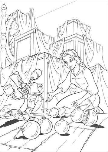 printable beauty and the beast coloring pages