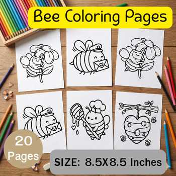 printable bee coloring pages