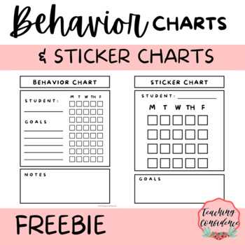 printable behavior charts