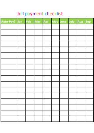 printable bill pay checklist