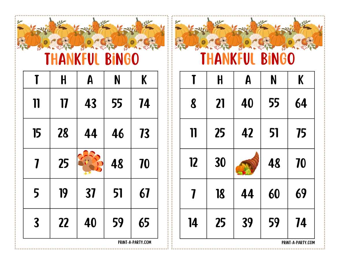 printable bingo cards for thanksgiving