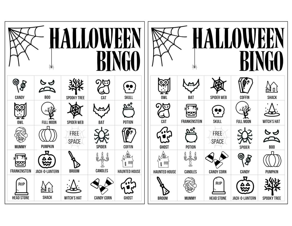 printable bingo halloween