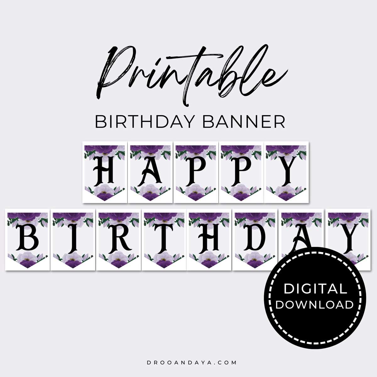 printable birthday banner