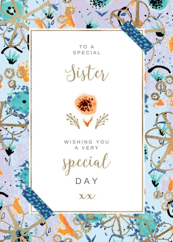 printable birthday cards for sister
