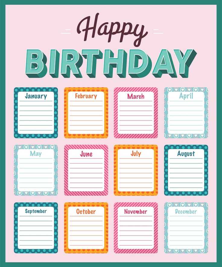 printable birthday chart