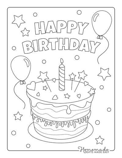 printable birthday color pages
