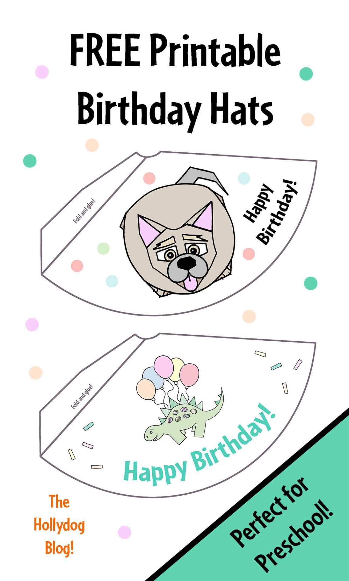 printable birthday hat template