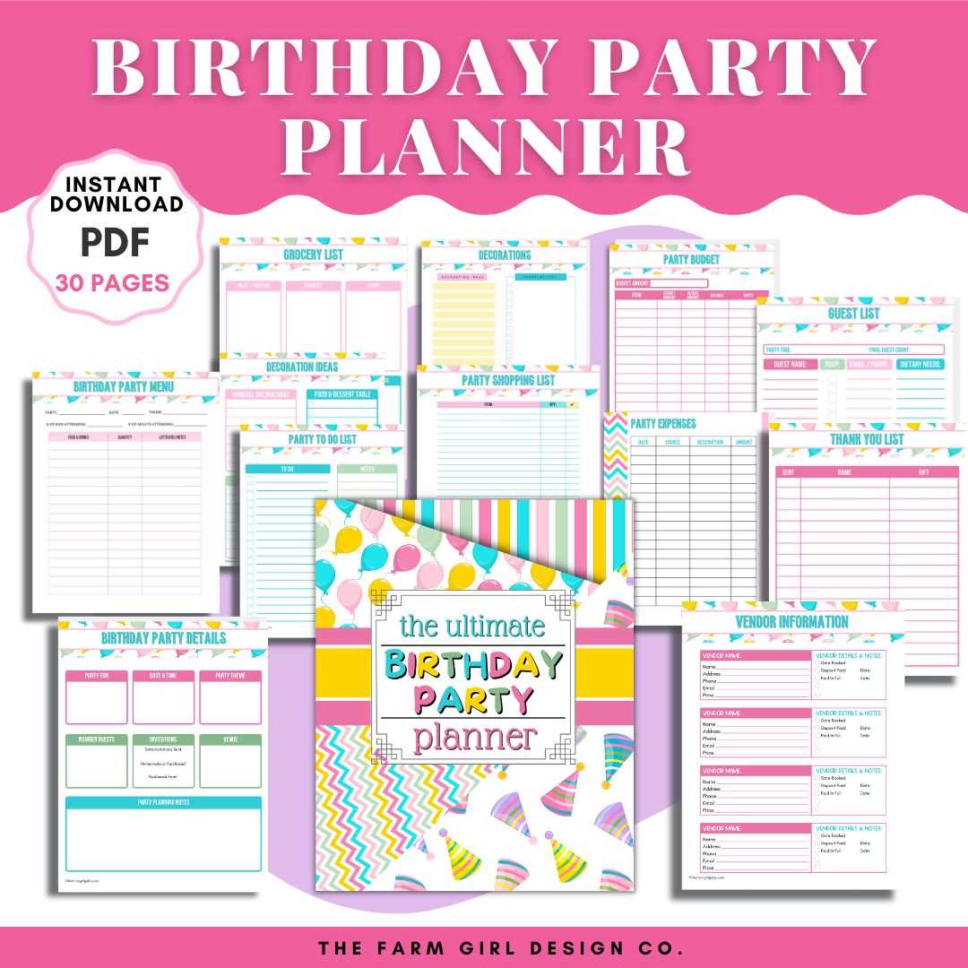printable birthday party decorations