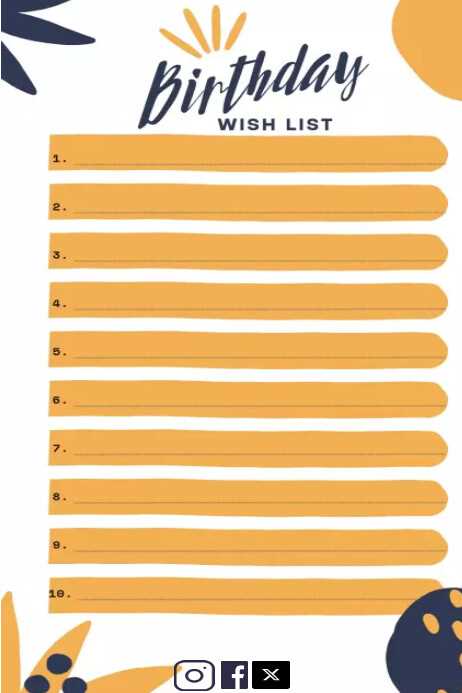 printable birthday wish list