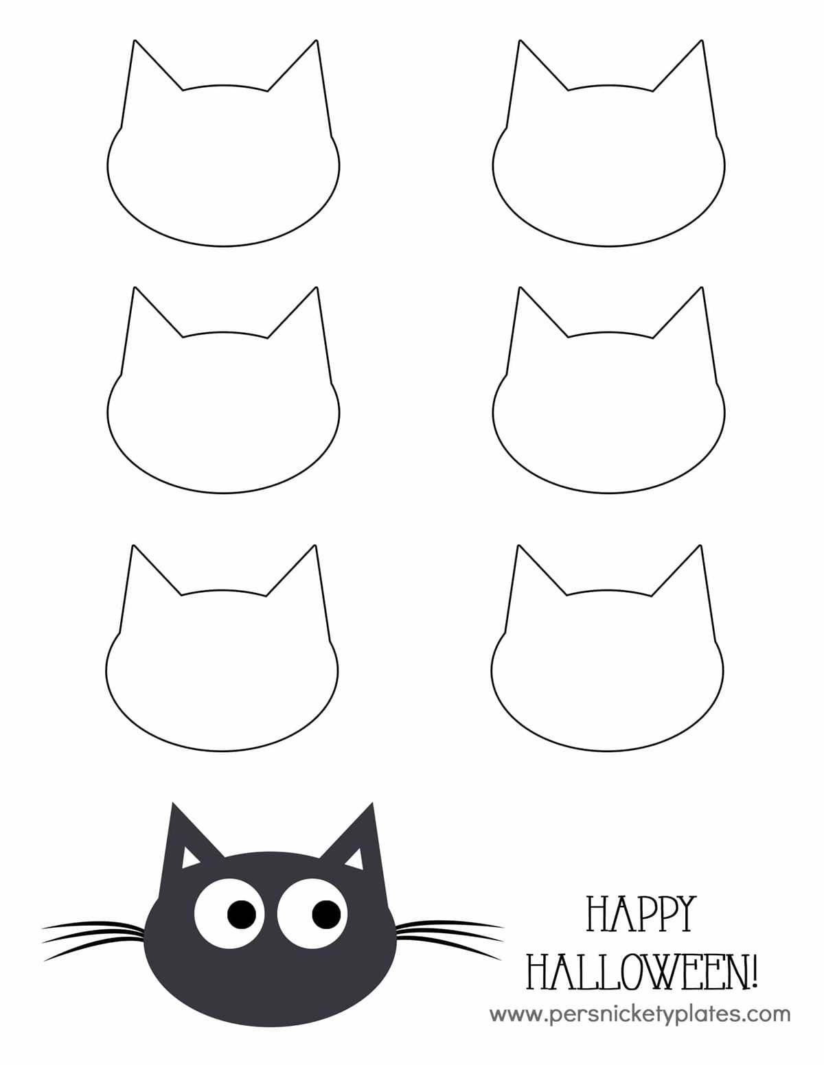 printable black cat template