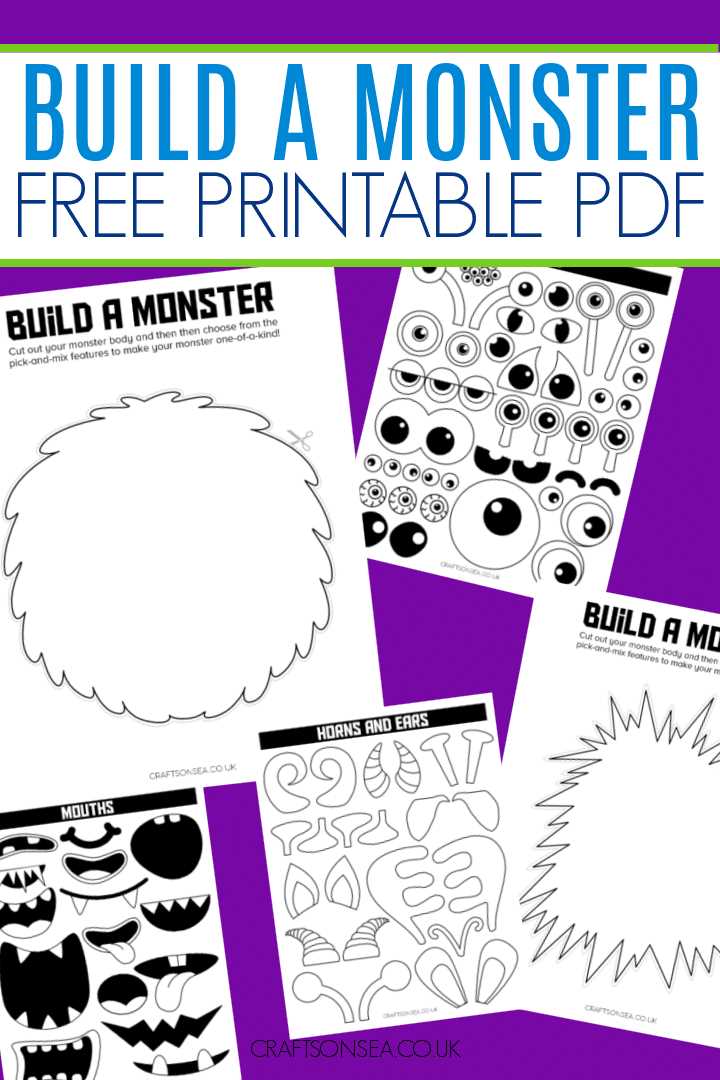 printable blank monster template