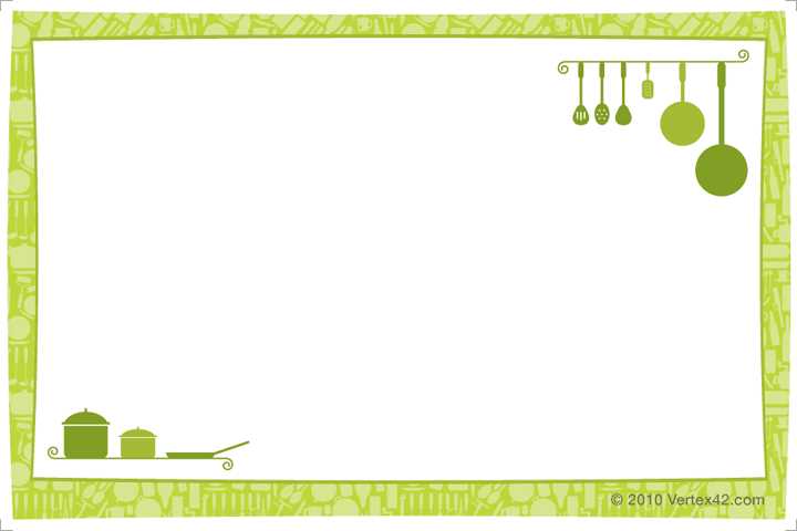 printable blank recipe template