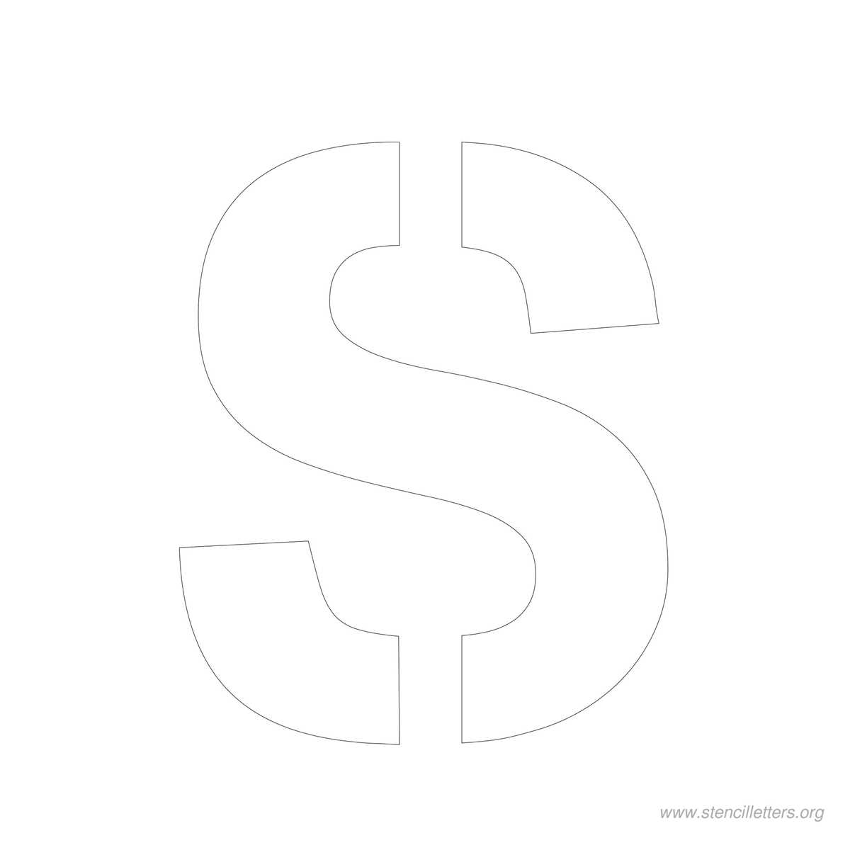 printable block letter s
