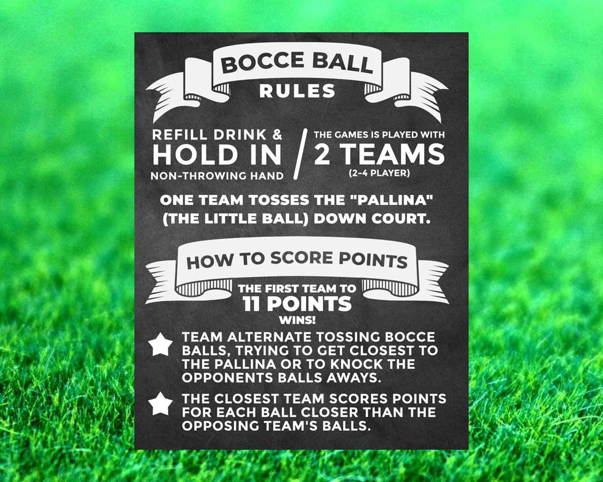 printable bocce ball rules
