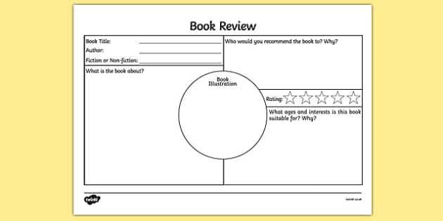 printable book reviews