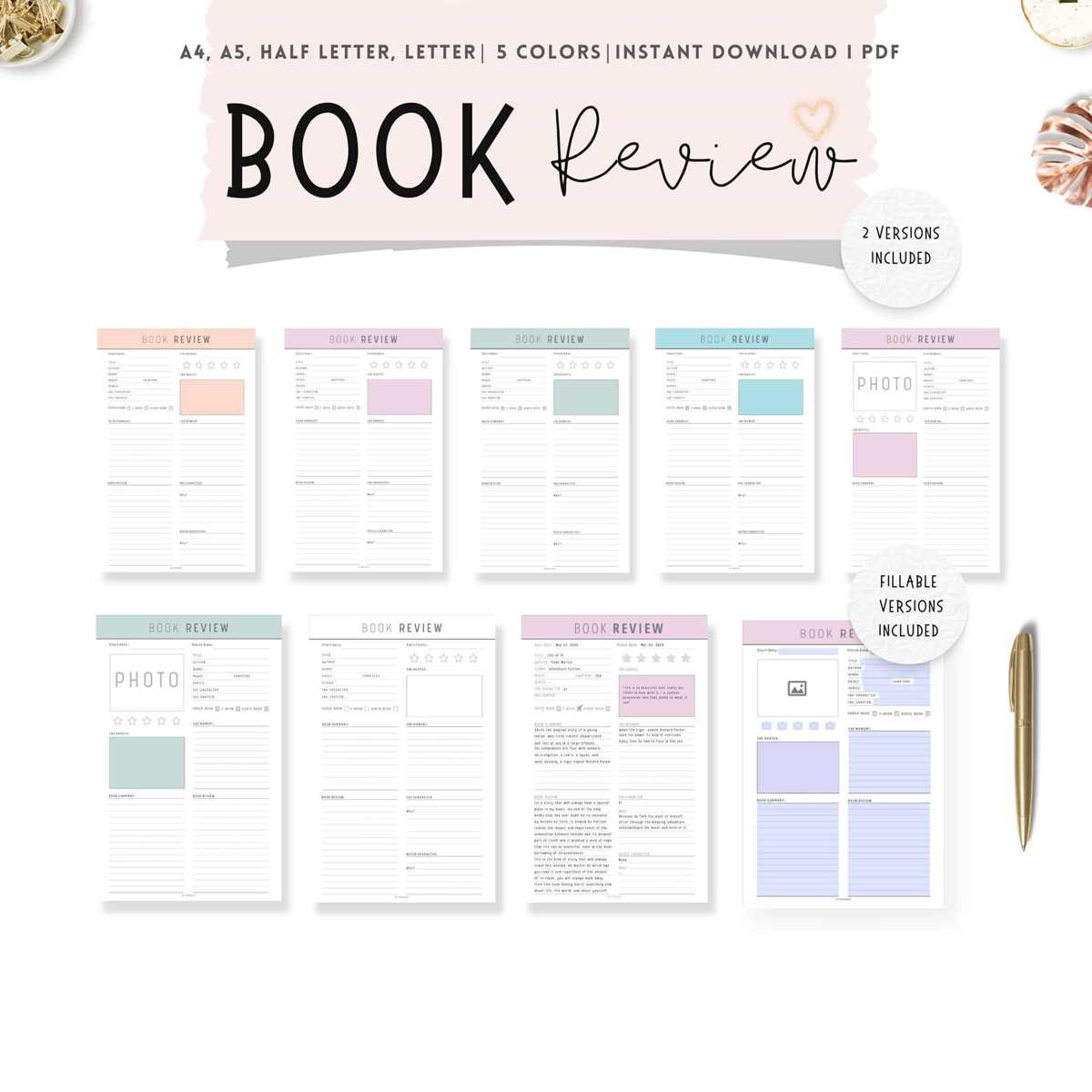printable book reviews