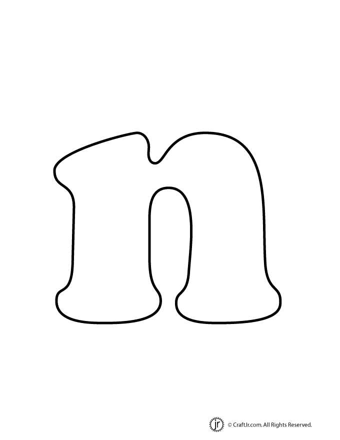 printable bubble letters n