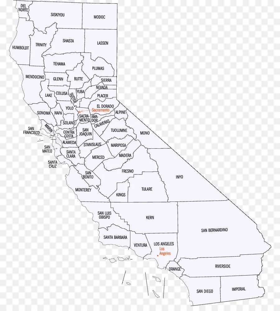 printable california county map
