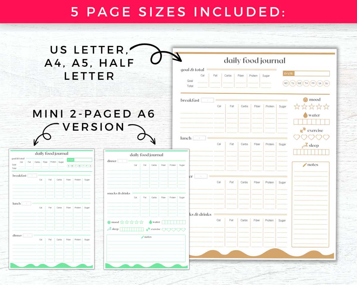 printable calorie tracker