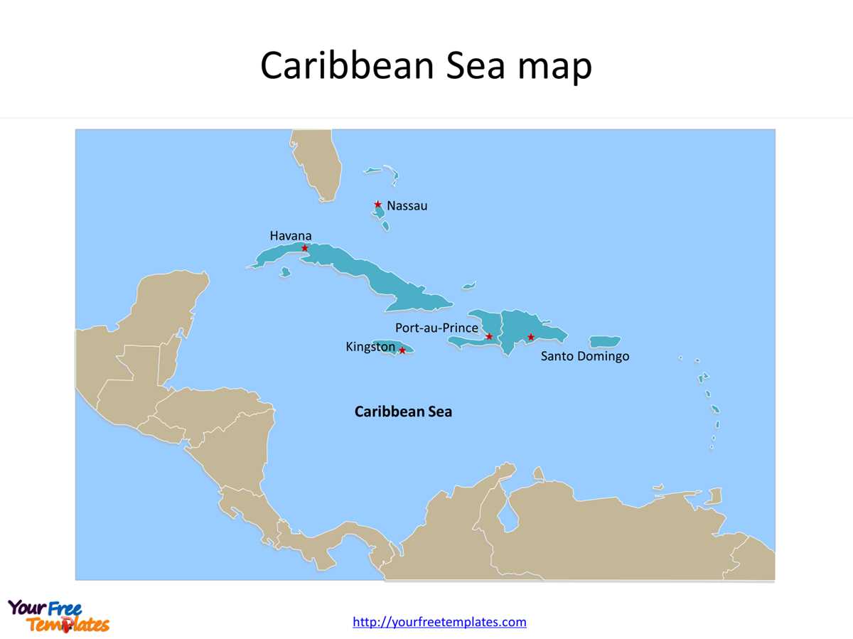 printable caribbean map