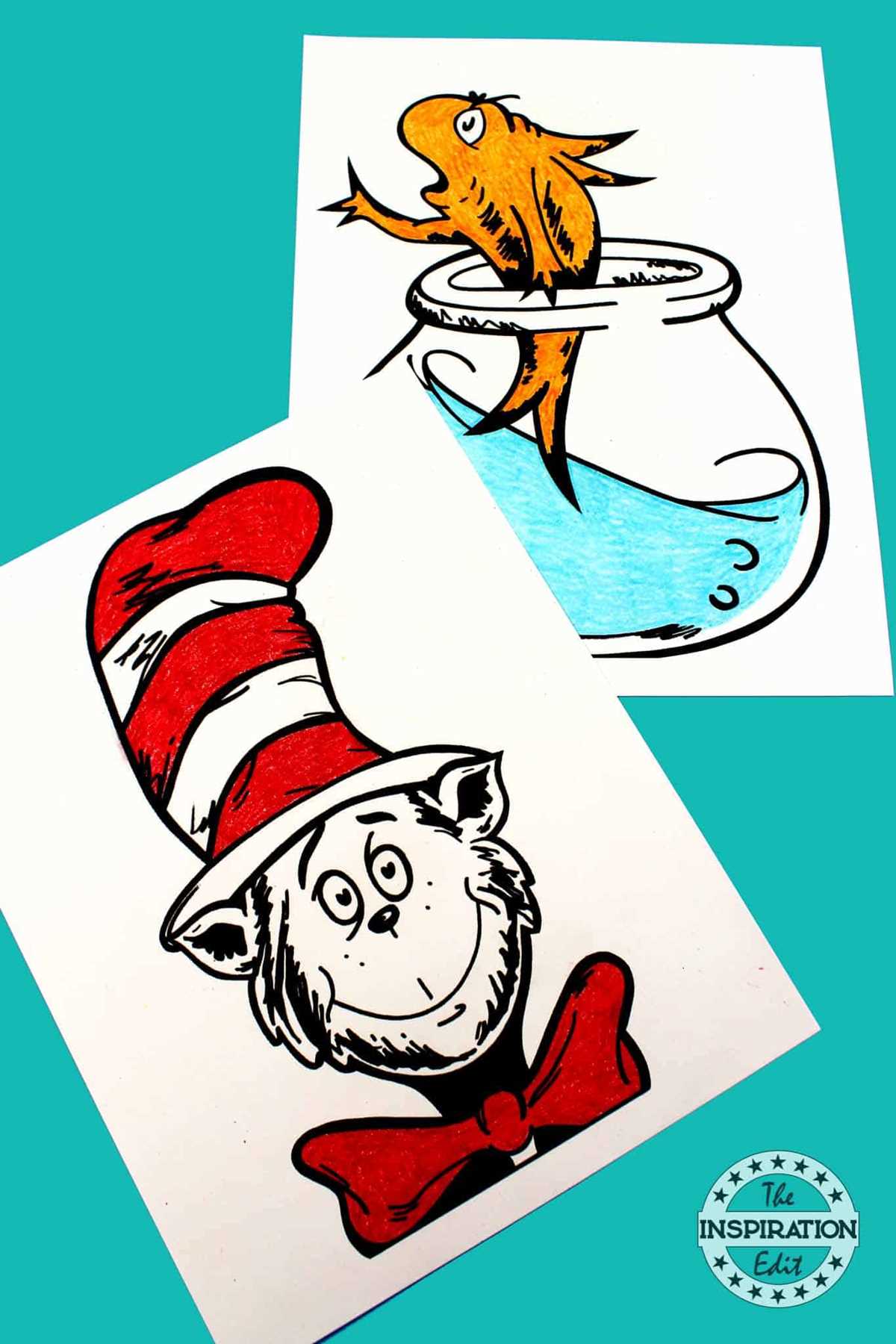 printable cat in the hat pictures